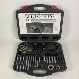 Powerbuilt 33 Pcs Crankshaft Pulley Harmonic Balancer Puller & Installer 6486616 - Picture 1 of 9