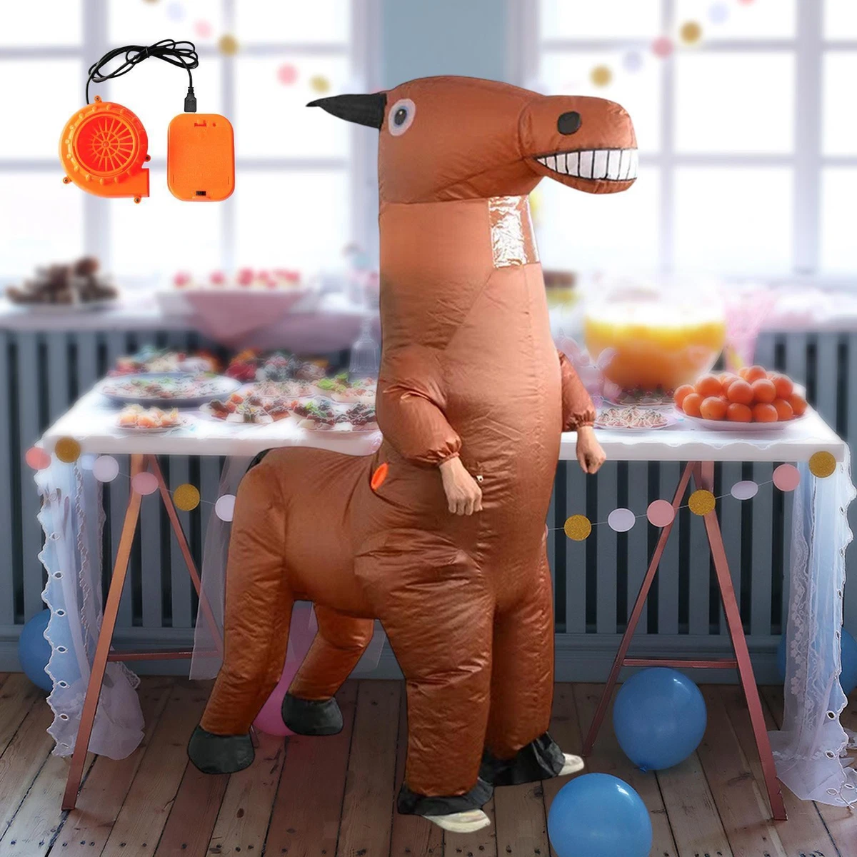 Pferd Einteiler Aus Polarfleece, Tierkostüm Für Erwachsene