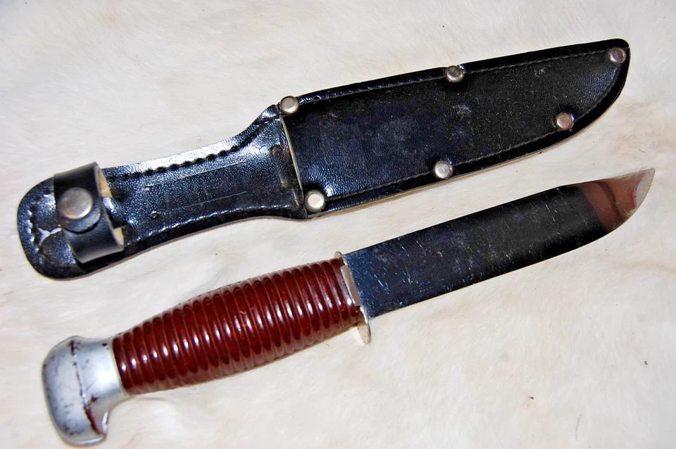 Cuchillo y funda de caza de 10,75" hoja fija OKAPI de colección RARO - Hecho en Alemania Foto 1 de 4