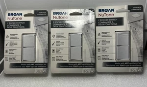 Quantity Of 3 Broan Nutone Broan 2-Function Rocker Switch P2RW New - Picture 1 of 7