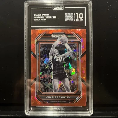 2023 Panini Prizm Draft Picks - Charles Barkley #85 Red Ice Prizm TAG 10 - Image 1 of 2