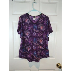 NEU Damen Gr. M Disney Villians Kurzarm Scrub Top Lila - Bild 1 von 9