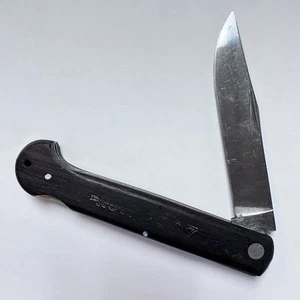ROMO 007 Folding Lockback Knife VTG Japan Stainless Steel Large Wood Handle - Picture 1 of 15