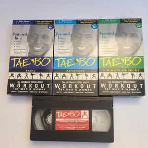 Billy Blanks Tae Bo Workout 4  VHS Video Cassette Tapes, Basic, Advanced, 8-min - Picture 1 of 16