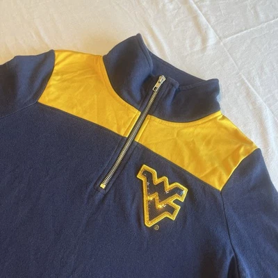 Victoria's Secret Rosa 5to y Océano Colaboración West Virginia University QuarterZip XS Foto 1 de 4