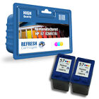REFRESH CARTRIDGES 2 PACK OF COLOUR C6657A 57XL INK COMPATIBLE WITH HP PRINTERS