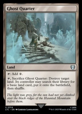 Ghost Quarter 0314 Non Foil Uncommon LOTR Commander MTG Near Mint - Image 1 of 2