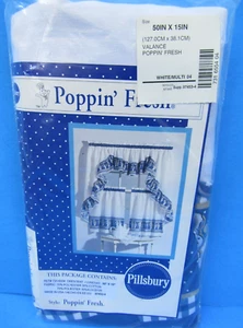 FS NIP Pillsbury Doughboy RUFFLED CURTAIN VALANCE 50" x 15" POPPIN FRESH 1998 - Picture 1 of 5