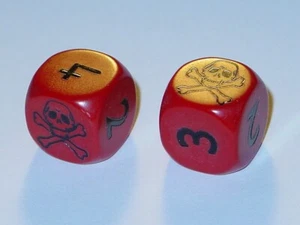 TOTENKOPF WÜRFEL VINTAGE 1988 NICE DICE COMPANY KOPLOW SPIELE INKL. 2er-Set MADE IN USA - Bild 1 von 3