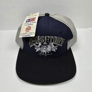 Vintage 90s Georgetown Hoyas NCAA Color Block Snapback Hat Retro Collage - Bild 1 von 7