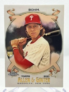 ALEC BOHM RC 2021 Topps Allen & Ginter Chrome #100 Rookie - Picture 1 of 2