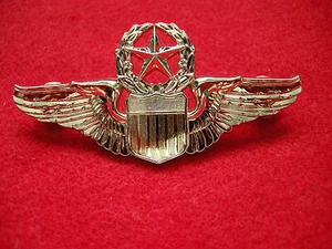 WW11 USA ARMY AIR FORCE COMMANDERS CHROME METAL WINGS - Bild 1 von 4