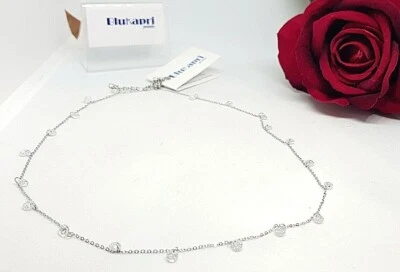 Collanina  Blukapri Donna in Acciaio Color Argento e zirconi. ELEGANTE  👩 - Immagine 1 di 4