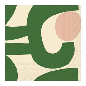 Marimekko Seppel Green IHR Paper Table Napkins 33 cm square 3 ply lunch napkins - Picture 1 of 1