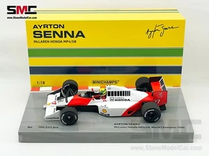 Mclaren MP4/5B #27 Ayrton Senna 1990 F1 World Champion 1:18 MINICHAMPS Gift Box - Picture 1 of 10