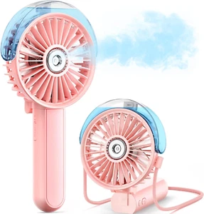Misting Fan Portable - 180° Foldable Handheld Personal Fan with Mist Spray, 3 Sp - Picture 1 of 7
