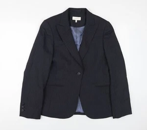Austin Reed Women's Black Pinstripe Suit Jacket Size 12 - Picture 1 of 12