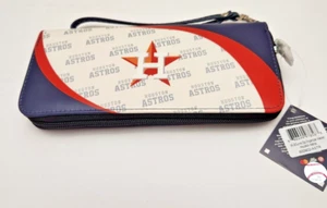 Houston Astros MLB Curve Zip Organizer Ladies Wallet - Picture 1 of 2
