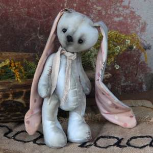 Conejo de artista vintage 30 cm conejo de tela antiguo conejo decoración conejo de Pascua hecho a mano - Imagen 1 de 2