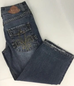 Attitude Gold Blue Jeans Pants Boys Kid Size 5 Embroidered Back Pocket - Picture 1 of 12