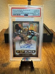 Upper Deck Marvel Platinum VIP Black Achievement 2023 PSA 10 GEM MT automático 9on - Imagen 1 de 2