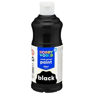 Hobby World pronto a mescolare vernice nera acrilica con nuova qualità migliorata - 500 ml - Foto 1 di 6