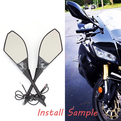 Светодиодные указатели поворота для Suzuki GSXR750 2019 2018 2017 желтые фары зеркало мотоцикла - Изображение 1 из 4