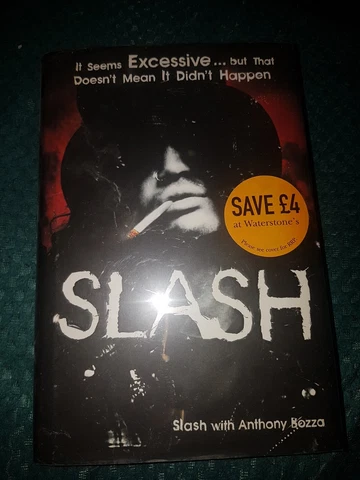 SLASH HC Book Signed / Autograph 1st Edition Guns N Roses legend guitarist bozza Cover