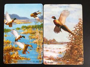 Vintage BIRDS Swap Playing Cards: Flying Ducks & Pheasant Artist Richard Bishop