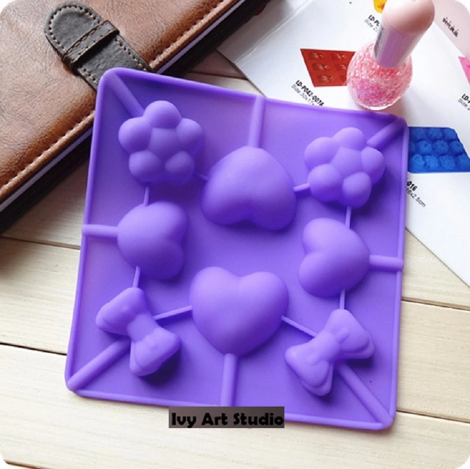 Lollipop Mould Flexible Silicone Mold Tray Cooking Baking Food Decoration - image 1 of 1