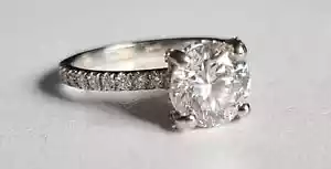 4.41 Carat Round Diamond Engagement Ring IGI Certified Lab Grown 14k White Gold - Picture 1 of 11