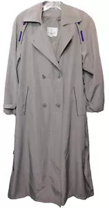Vintage RAINCOAT TRENCH COAT Womens 8 Tan Double Breasted American Bazaar NEW - Picture 1 of 13