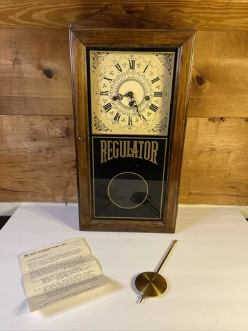 Vintage 1950s - 60s Franz Hermle 76 Regulator Wall Clock - Westminster Cover