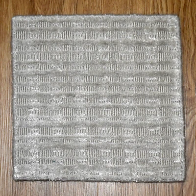 MUESTRA DE ALFOMBRA 12"x12" beige topo real bambú casa pequeña casa rodante mascota cámper almohadilla de remache Foto 1 de 4