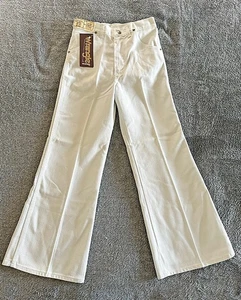 Jeans svasati larghi vintage Wrangler bianchi Hallmark ~ taglia 14 regolari ~ nuovi vecchio magazzino - Foto 1 di 7