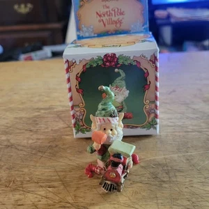 Enesco The North Pole Village Elf SMOKEY 871524 Sandra Zimnicki & Box 1986 - Picture 1 of 6