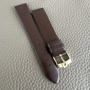 Vintage Omega 16MM Tang Buckle Gold Plated Swiss On NOS Hadley Roma 18MM Calf - Picture 1 of 13