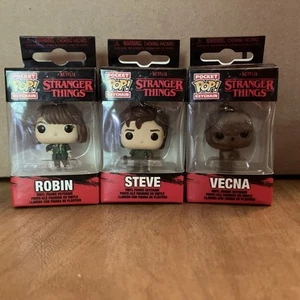 Funko Pocket Pop! Schlüsselanhänger: Stranger Things - Steve/ Robin/Vecna (3 Stück) - Bild 1 von 16