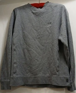 HUF WORLDWIDE Y2K Vibes Gray Sweatshirt Embroidered Logo Size Medium Cotton EUC - Picture 1 of 6