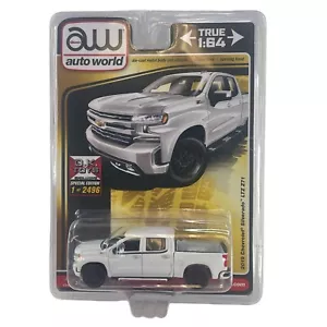 2019 Chevrolet Silverado LTZ Z71 Pickup Truck 1/64 Diecast Modellauto Spielzeug - Weiß - Bild 1 von 2