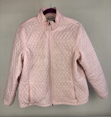 Lands End Quilted Jacket Coat Jacket Light Pink XL/P (18) - Image 1 of 4