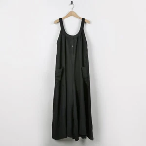 Women Lady Linen Sleeveless Bib Pants Baggy Jumpsuit Loose Large Pocket Overalls - Picture 1 of 14