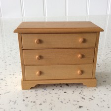 Dolls house miniature 1:12 quality DOLPHIN wooden chest of drawers