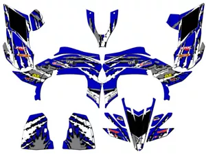 2009-2013 450R/450X (Aluminum Frame EFI) YFZ 450 SHREDDER Blue Senge Graphics - Bild 1 von 7