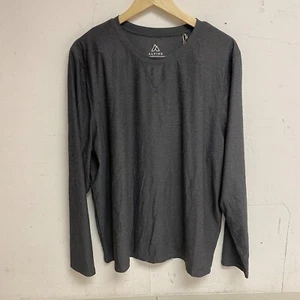 Alpine Design Mens AD M Active Long Sleeve Tee Dark Grey Heather ADM23205 New! - Picture 1 of 7