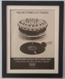 ROLLING STONES*Let It Bleed*1969*ORIGINAL*POSTER*AD**FRAMED*FAST WORLD SHIP - Bild 1 von 5