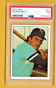 GEORGE BRETT 1975 SSPC ROOKIE #167  ROYALS  RC  PSA 7  NM