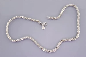 "Collar de palomitas de maíz 925 de plata esterlina La Dea Bendata 13 g Italia 18" - Imagen 1 de 6