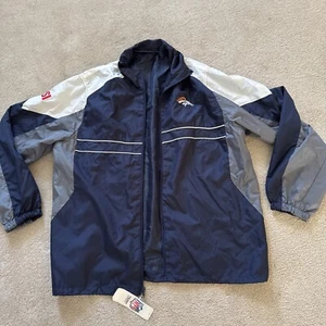 Denver Broncos NFL Windbreaker Jacket Sports Illustrated SI Logo Zip-Up New - Picture 1 of 3