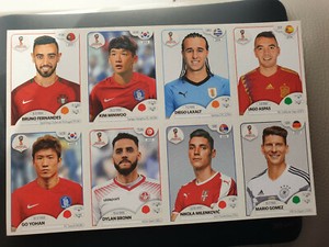 FOOTBALL : PANINI 2018 RUSSIA WC world cup uncut sticker sheet BRUNO FERNANDES